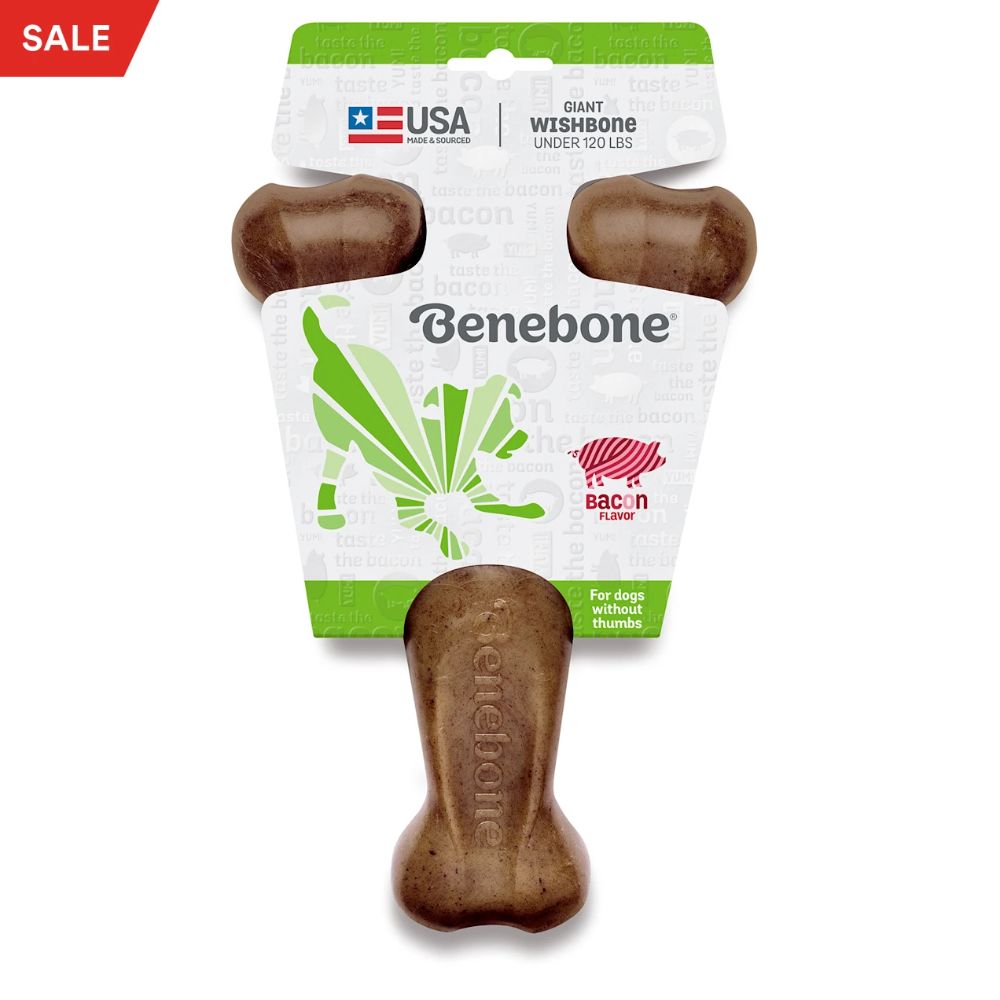 Benebone Wishbone Bacon Dog Chew Toy