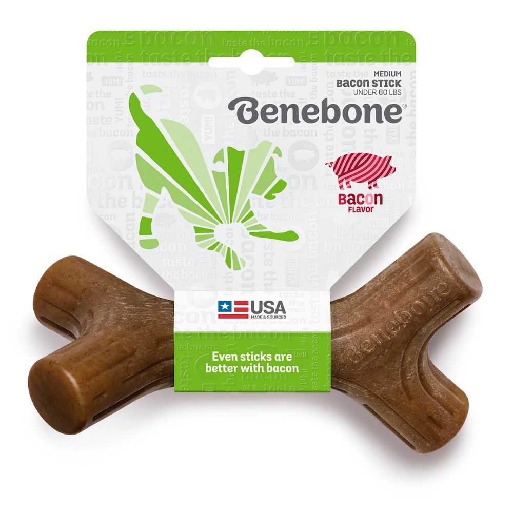 Benebone Bacon Stick Dog Chew Toy