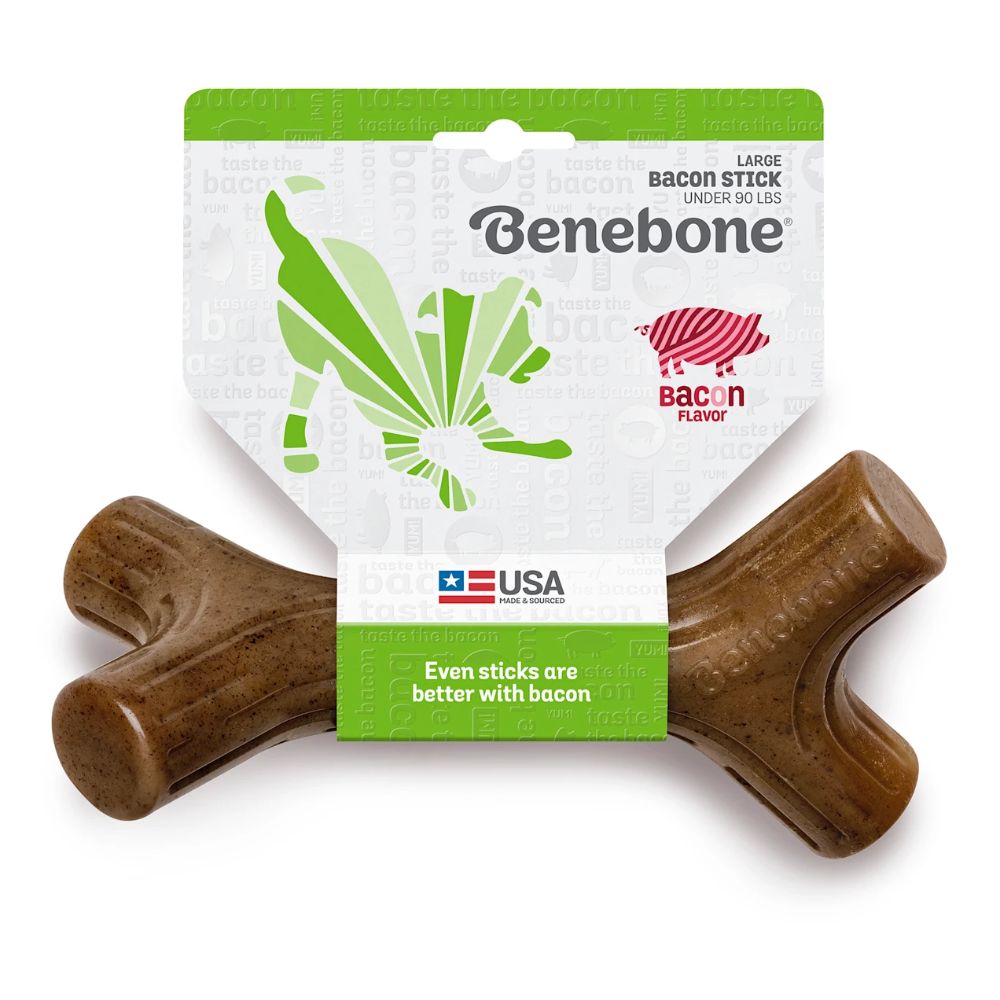 Benebone Bacon Stick Dog Chew Toy