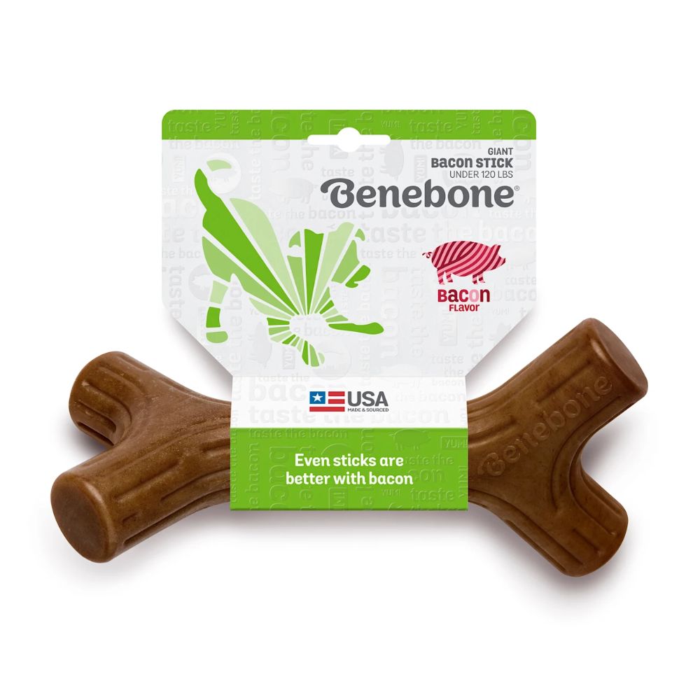 Benebone Bacon Stick Dog Chew Toy