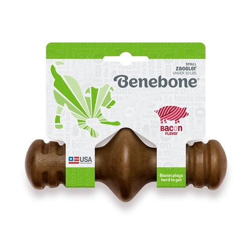 Benebone Zaggler Bacon Dog Chew Toy