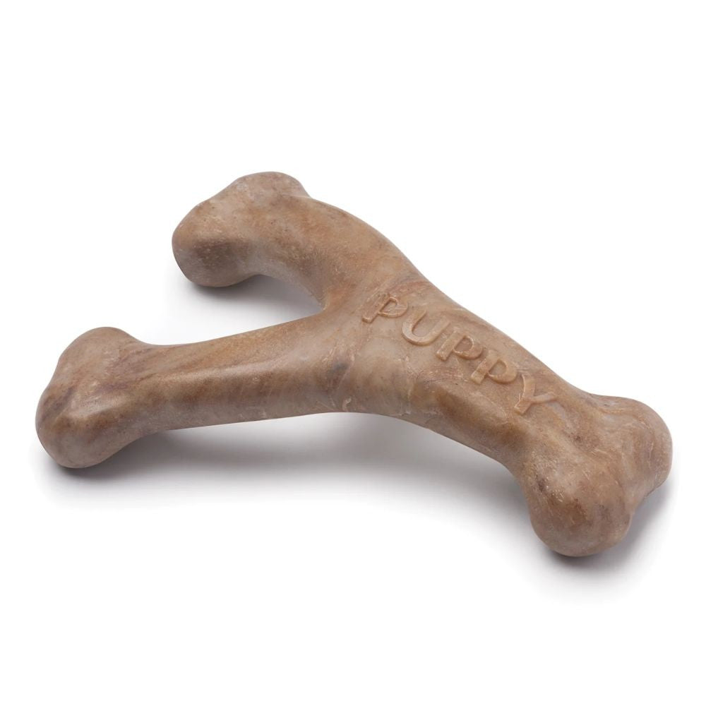 Benebone Puppy Wishbone Bacon Dog Chew Toy