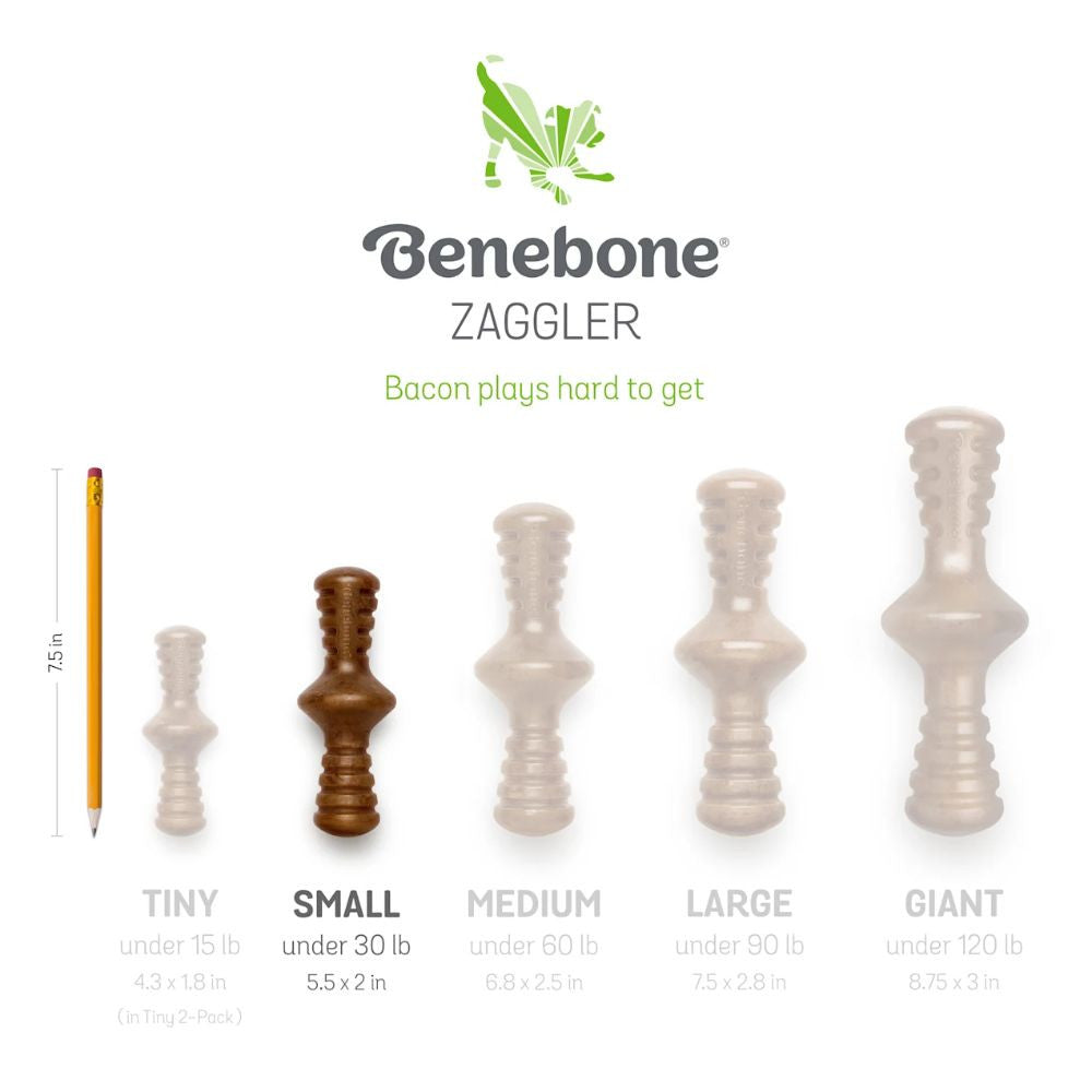 Benebone Zaggler Bacon Dog Chew Toy